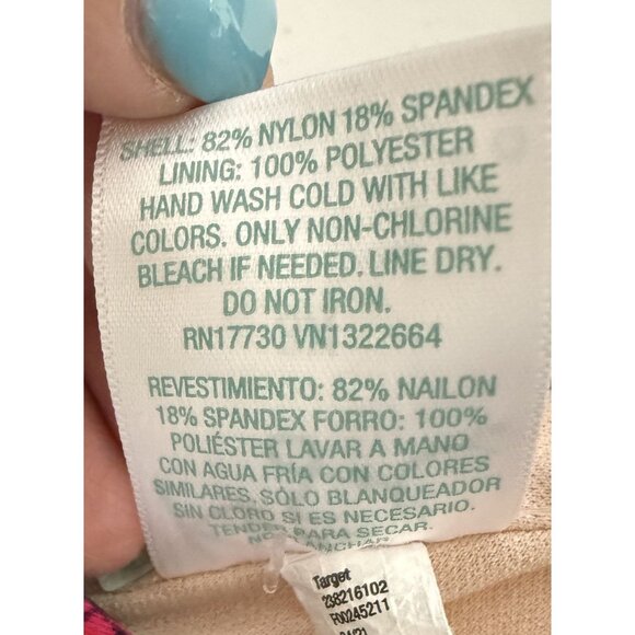 Kona Sol RacerBack Tankini Top Womens 3X Multicolor Beach Pool Plus Size NWT - Picture 7 of 7